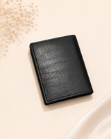 Black Leather Wallet - Smooth Finish Wallet